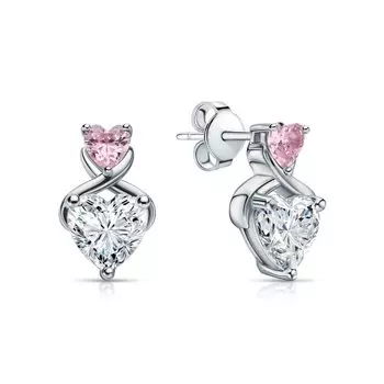 Серебряные серьги с фианитами