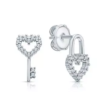 Серебряные серьги с фианитами