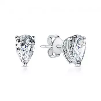 Серебряные серьги с фианитами