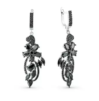 Серебряные серьги с фианитами