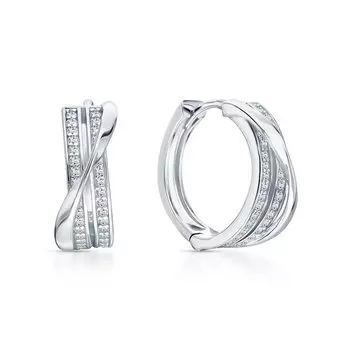 Серебряные серьги с фианитами