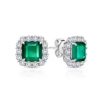 Серебряные серьги с фианитами