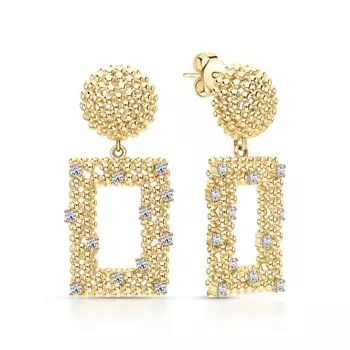 Серебряные серьги с фианитами