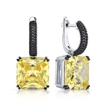 Серебряные серьги с фианитами