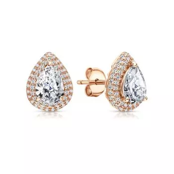 Серебряные серьги с фианитами