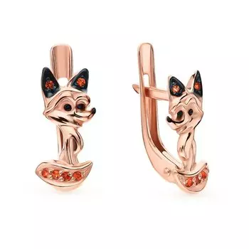 Серебряные серьги с фианитами