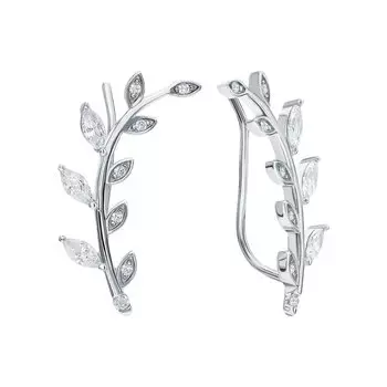 Серебряные серьги с фианитами