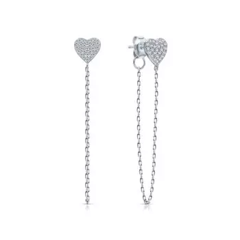 Серебряные серьги с фианитами