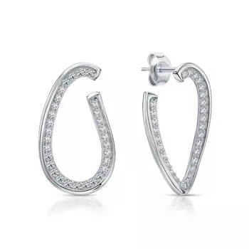 Серебряные серьги с фианитами