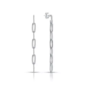 Серебряные серьги с фианитами