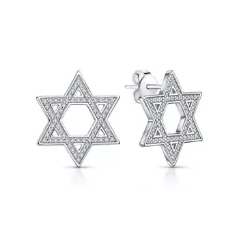 Серебряные серьги с фианитами