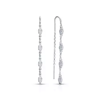 Серебряные серьги с фианитами