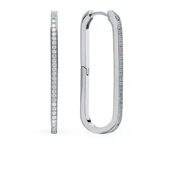 Серебряные серьги с фианитами