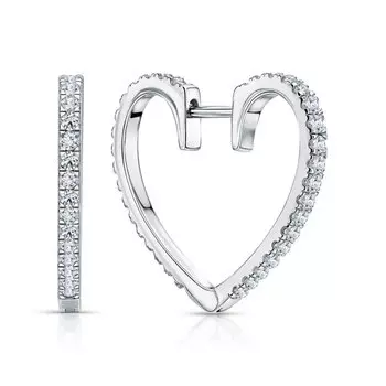 Серебряные серьги с фианитами