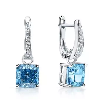 Серебряные серьги с фианитами