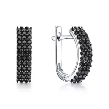 Серебряные серьги с фианитами