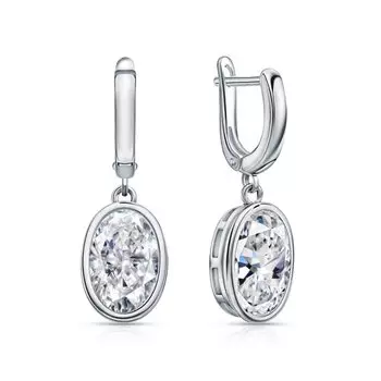 Серебряные серьги с фианитами