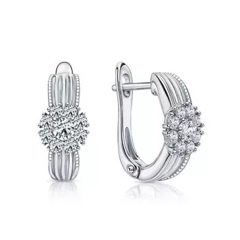 Серебряные серьги с фианитами