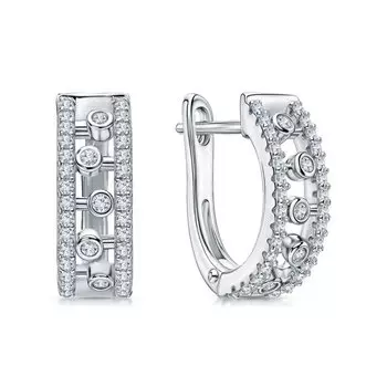 Серебряные серьги с фианитами