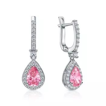 Серебряные серьги с фианитами