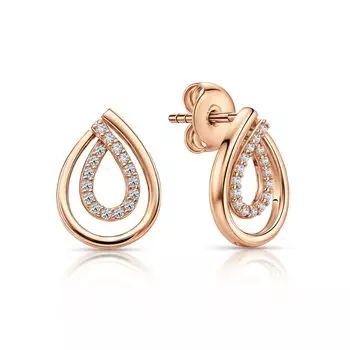 Серебряные серьги с фианитами