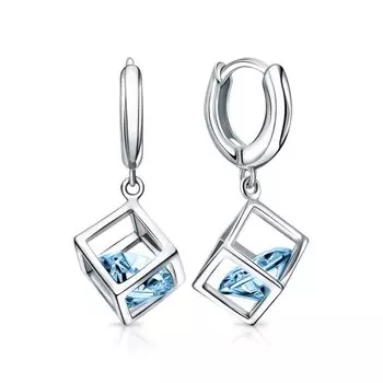 Серебряные серьги с фианитами