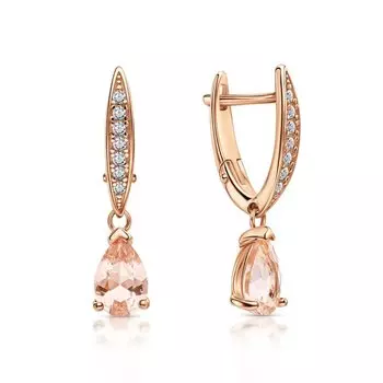 Серебряные серьги с фианитами