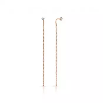 Серебряные серьги с фианитами