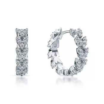 Серебряные серьги с фианитами