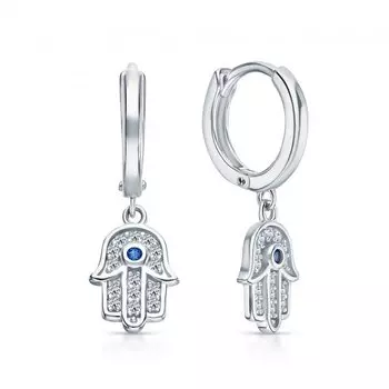 Серебряные серьги с фианитами