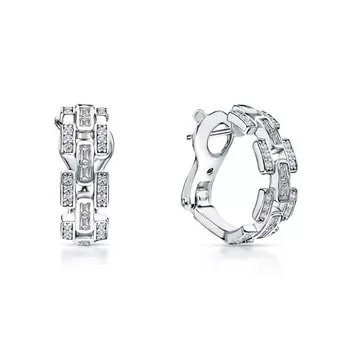 Серебряные серьги с фианитами