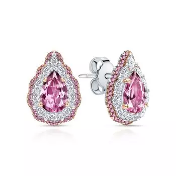 Серебряные серьги с фианитами