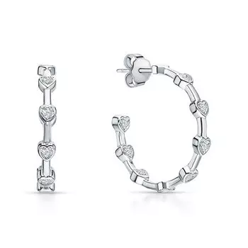 Серебряные серьги с фианитами