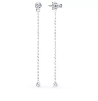 Серебряные серьги с фианитами