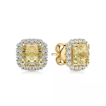 Серебряные серьги с фианитами