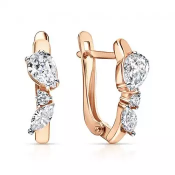 Серебряные серьги с фианитами