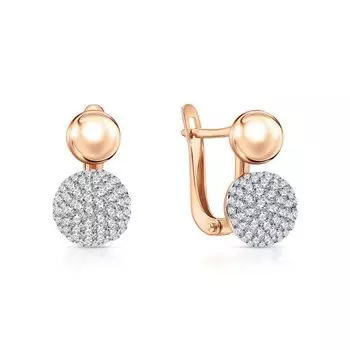 Серебряные серьги с фианитами