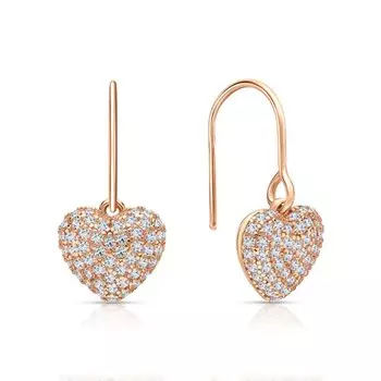 Серебряные серьги с фианитами