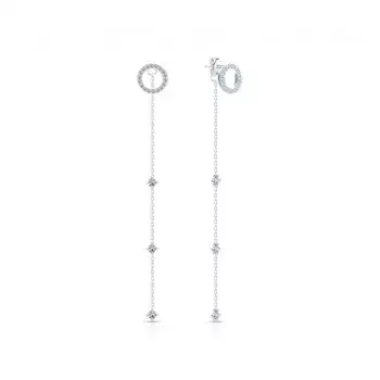 Серебряные серьги с фианитами