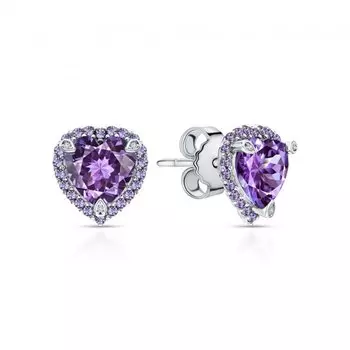 Серебряные серьги с фианитами