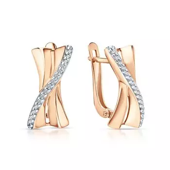 Серебряные серьги с фианитами