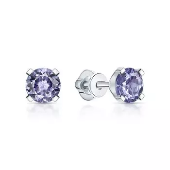 Серебряные серьги с фианитами