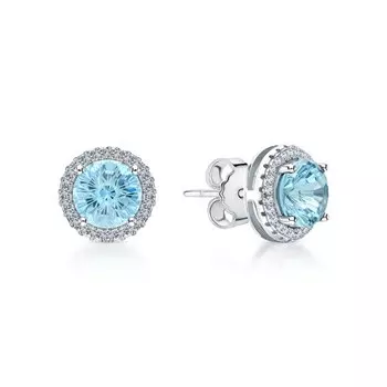 Серебряные серьги с фианитами