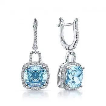 Серебряные серьги с фианитами