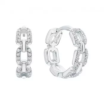 Серебряные серьги с фианитами