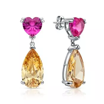 Серебряные серьги с фианитами