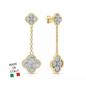 Серебряные серьги с фианитами