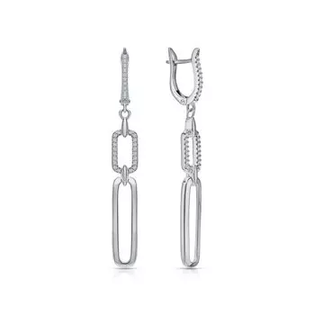 Серебряные серьги с фианитами