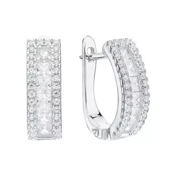 Серебряные серьги с фианитами