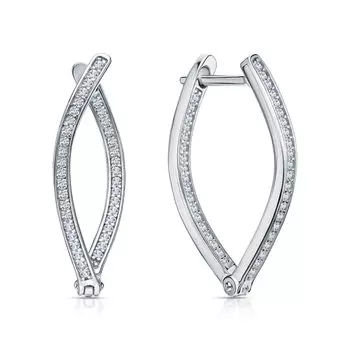 Серебряные серьги с фианитами